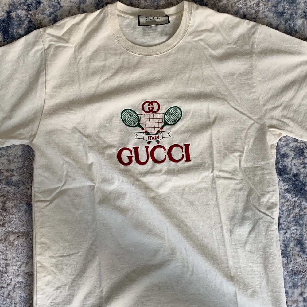 Gucci Tennis T-Shirt 'Off White' SS Crew Tee
